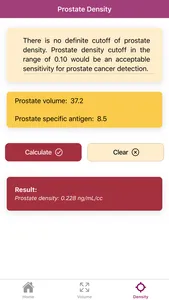 Urology Prostate Calculator screenshot 2