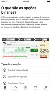 Opções Binárias para iniciantes screenshot 1