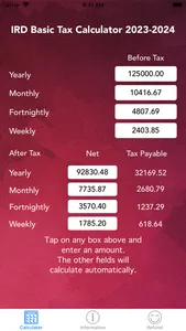 IRD Tax Calc screenshot 0