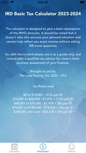 IRD Tax Calc screenshot 1