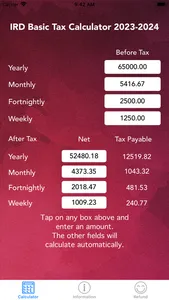 IRD Tax Calc screenshot 3