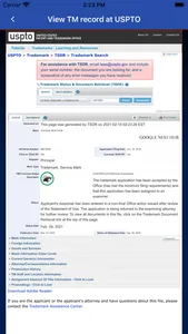 U.S. Trademark Search Tool screenshot 3