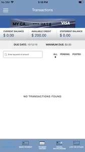 PFCU Visa screenshot 2