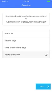 PHQ-9 Test screenshot 2