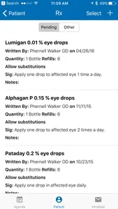 Eyefinity EHR for iPhone screenshot 2