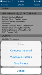 Eyefinity EHR for iPhone screenshot 3