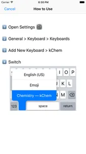 kChem - Chemistry Keyboard screenshot 2