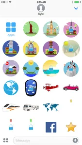 Hueliday: World Travel Animated Stickers screenshot 0