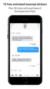 Gificons - Animated Kaomoji Stickers for iMessage screenshot 1