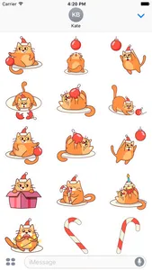 Fat Cat Christmas Stickers screenshot 2