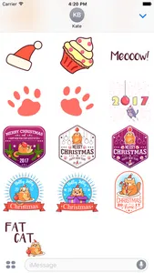 Fat Cat Christmas Stickers screenshot 3