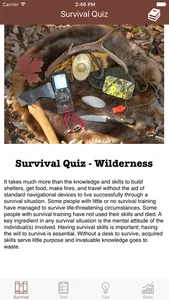 Survival Quiz - Wilderness Guide screenshot 0