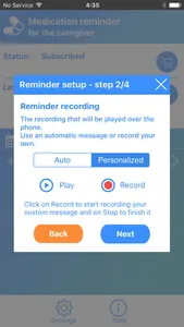Medication call reminder for the caregiver screenshot 2