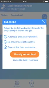 Medication call reminder for the caregiver screenshot 4