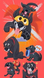 Mr. Cooper Black Dog Stickers screenshot 0