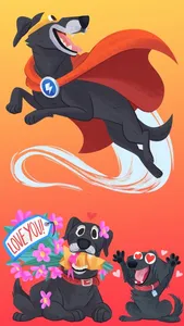 Mr. Cooper Black Dog Stickers screenshot 3