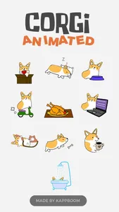 Cute Corgi Animated Stickers screenshot 0