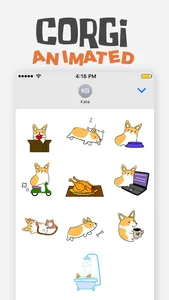 Cute Corgi Animated Stickers screenshot 4