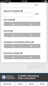 CathPCI Risk Calculator screenshot 1