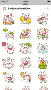 Smile rabbit sticker screenshot 0