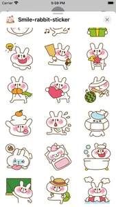 Smile rabbit sticker screenshot 1