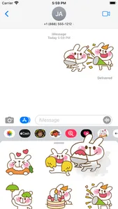 Smile rabbit sticker screenshot 2