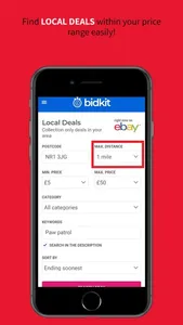 bidkit local ebay deals finder screenshot 1