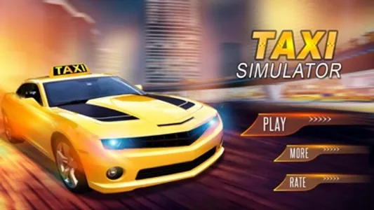 Taxi simulator – City cab driver in traffic rush screenshot 0