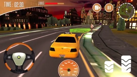 Taxi simulator – City cab driver in traffic rush screenshot 1