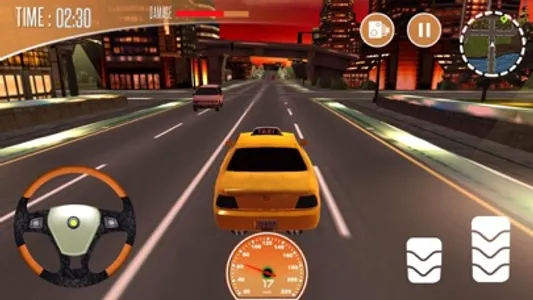 Taxi simulator – City cab driver in traffic rush screenshot 2