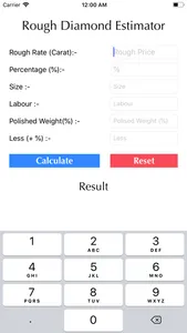 Rough Diamond Price Estimator screenshot 1