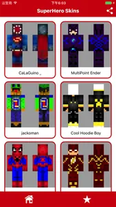 SuperHero SKINS App for Minecraft PE - MCPE Skins screenshot 0