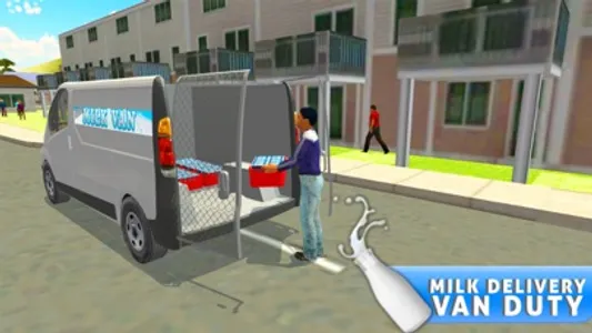 Milk Van Delivery Simulator & Minivan Driving screenshot 0