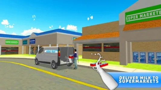 Milk Van Delivery Simulator & Minivan Driving screenshot 2