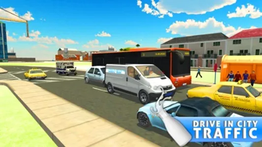 Milk Van Delivery Simulator & Minivan Driving screenshot 3
