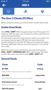 Cheats & Guide for The Sims - Sims 4,Sims 3 &2&1 screenshot 1