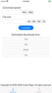 DownloadUpload Time Calculator screenshot 0