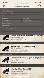 Best Coast Pairings Player App screenshot 1