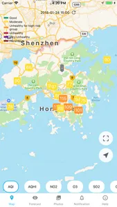 Hong Kong Air Quality AQI/AQHI screenshot 0