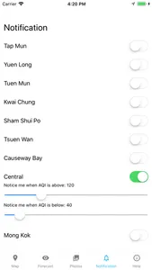 Hong Kong Air Quality AQI/AQHI screenshot 3