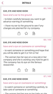 Number Eyes idioms in English screenshot 1