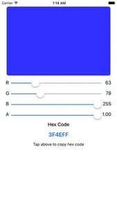 RGB Color App - RGB Value Converter Hex Color Code screenshot 1