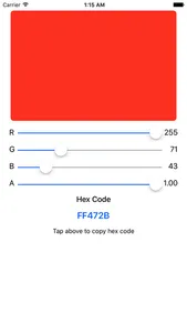 RGB Color App - RGB Value Converter Hex Color Code screenshot 3