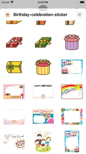 Birthday celebration sticker screenshot 2