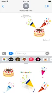 Birthday celebration sticker screenshot 3