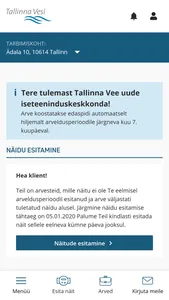 Tallinna Vesi iseteenindus screenshot 2