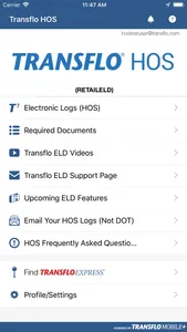 Transflo HOS screenshot 1