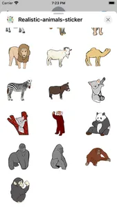 Realistic animals sticker screenshot 1