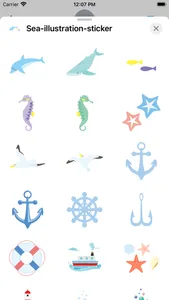 Sea illustration sticker screenshot 0