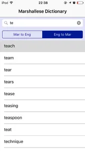 Marshallese Dictionary screenshot 2